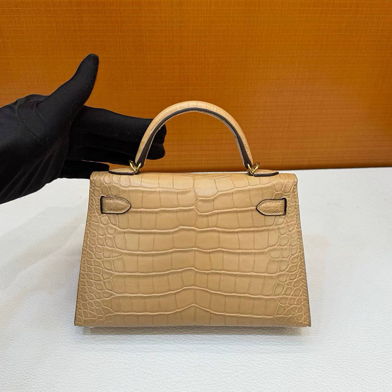 エルメスコピー通販 HERMES ケリーミニ2 外縫い チャイ クロコダイル ゴールド金具 H073595CC0M エルメスミニケリークロコ - 画像 (3)