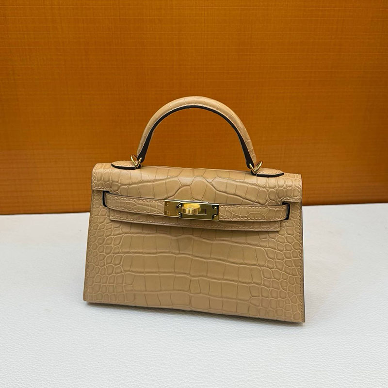 エルメスコピー通販 HERMES ケリーミニ2 外縫い チャイ クロコダイル ゴールド金具 H073595CC0M エルメスミニケリークロコ - 画像 (2)