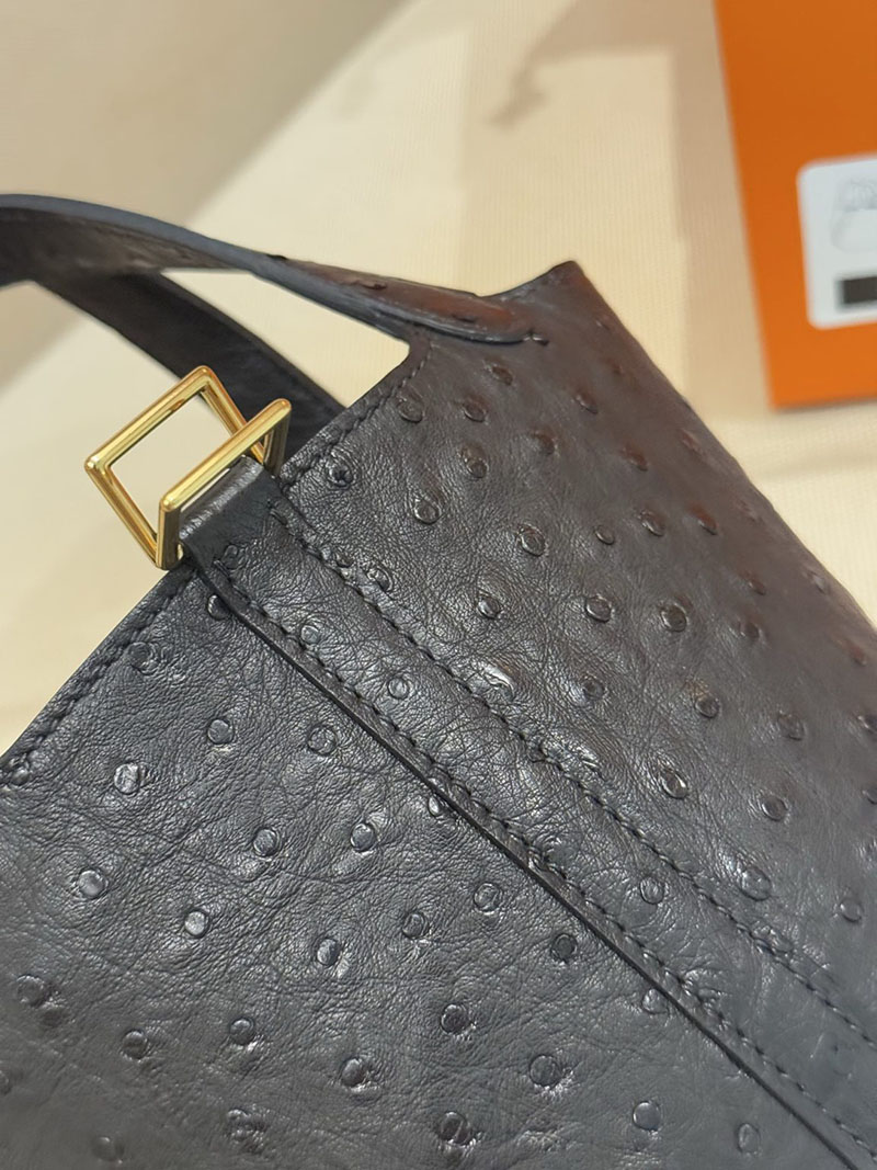 エルメスコピー通販 HERMES ピコタンロック 18 PM 黒 ブラック オーストリッチ ゴールド金具 H068593CC89 エルメス ピコタンpm 定価 - 画像 (9)