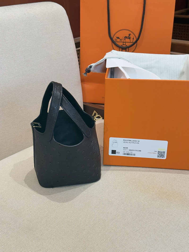 エルメスコピー通販 HERMES ピコタンロック 18 PM 黒 ブラック オーストリッチ ゴールド金具 H068593CC89 エルメス ピコタンpm 定価 - 画像 (8)