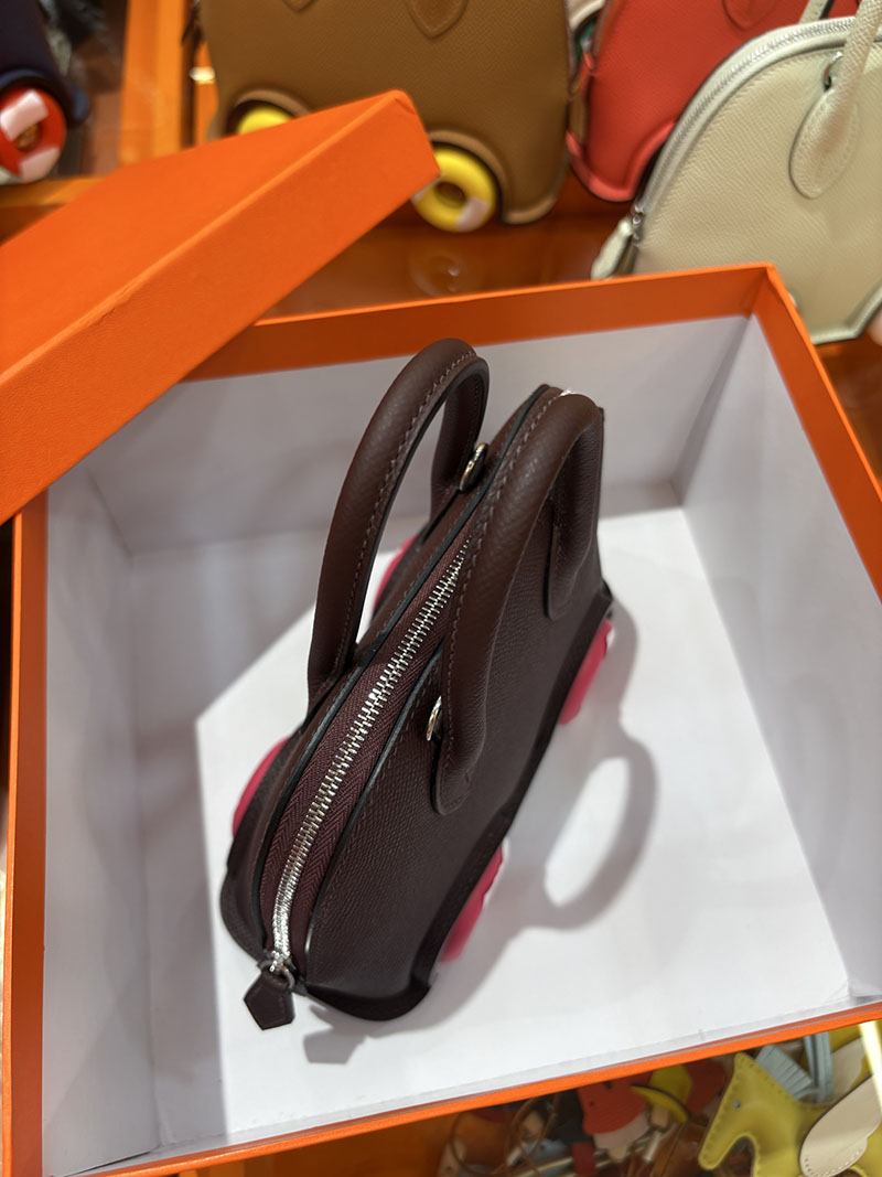 エルメスコピー通販 HERMES ボリードオンホイールズ ミニ ルージュセリエ ヴォーエプソン シルバー金具 2634723 ボリード オン ホイールズ - 画像 (6)