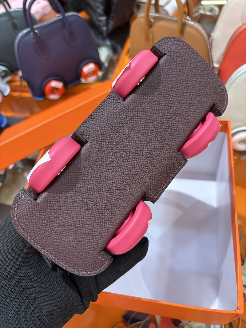 エルメスコピー通販 HERMES ボリードオンホイールズ ミニ ルージュセリエ ヴォーエプソン シルバー金具 2634723 ボリード オン ホイールズ - 画像 (3)