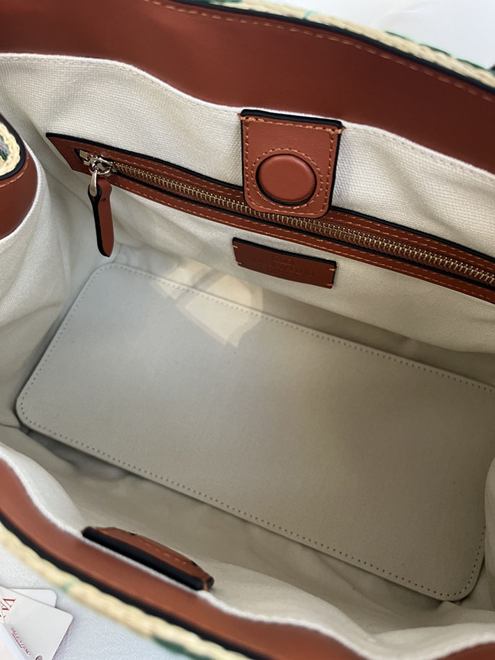 最高級ヴァレンティノスーパーコピー VALENTINO GARAVANI Antibe エンブロイダリー スモール ラフィア 2634909 ヴァレンティノ トートバッグ 布 - 画像 (3)