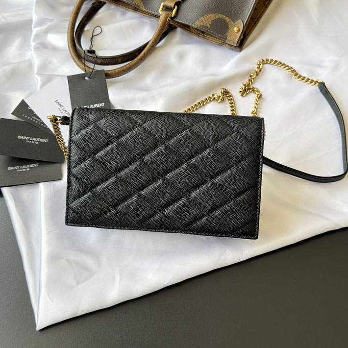 最高級サンローランスーパーコピー YSL パリ チェーンウォレット グレイン・ド・プードル レザー ブラック 871149AAGOZ1000 サンローラン バッグ ショルダー - 画像 (11)