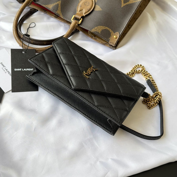 最高級サンローランスーパーコピー YSL パリ チェーンウォレット グレイン・ド・プードル レザー ブラック 871149AAGOZ1000 サンローラン バッグ ショルダー - 画像 (10)