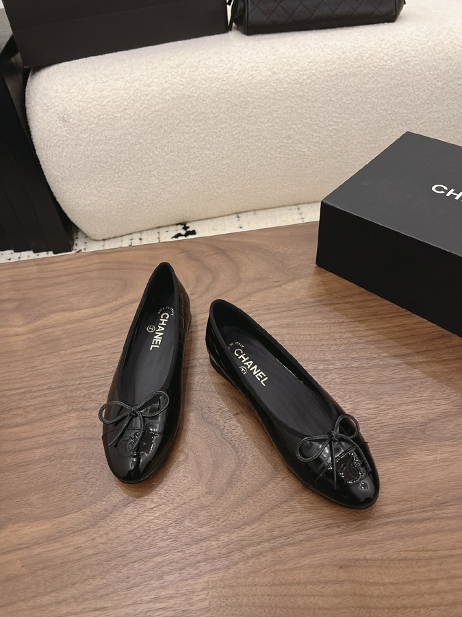 最高級シャネルスーパーコピー CHANEL レディース フラット バレエシューズ リボン デイリー オフィス カジュアル 黒 シャネル バレリーナ コピー - 画像 (2)