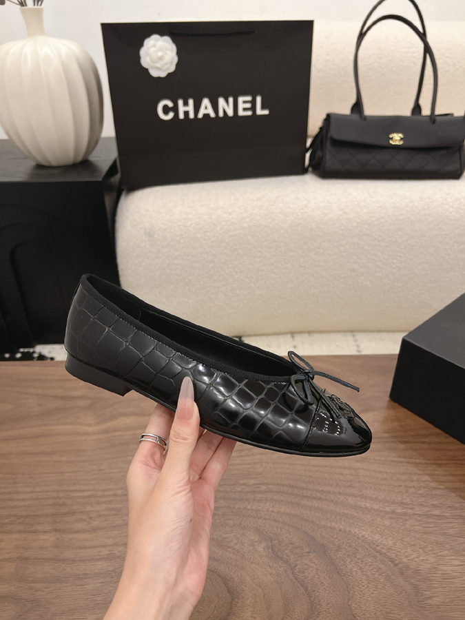 最高級シャネルスーパーコピー CHANEL レディース フラット バレエシューズ リボン デイリー オフィス カジュアル 黒 シャネル バレリーナ コピー - 画像 (5)