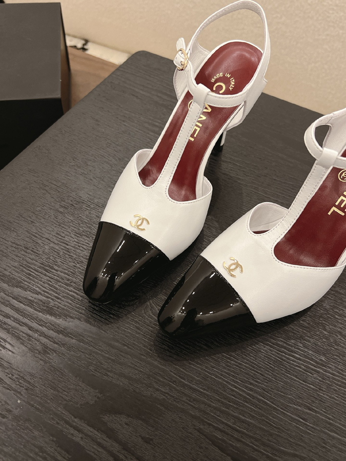 最高級シャネルスーパーコピー シャネル スリングバック ヒール ダブルC パール 白 黒 エナメル レディース 靴 シャネル パンプス 黒 - 画像 (7)
