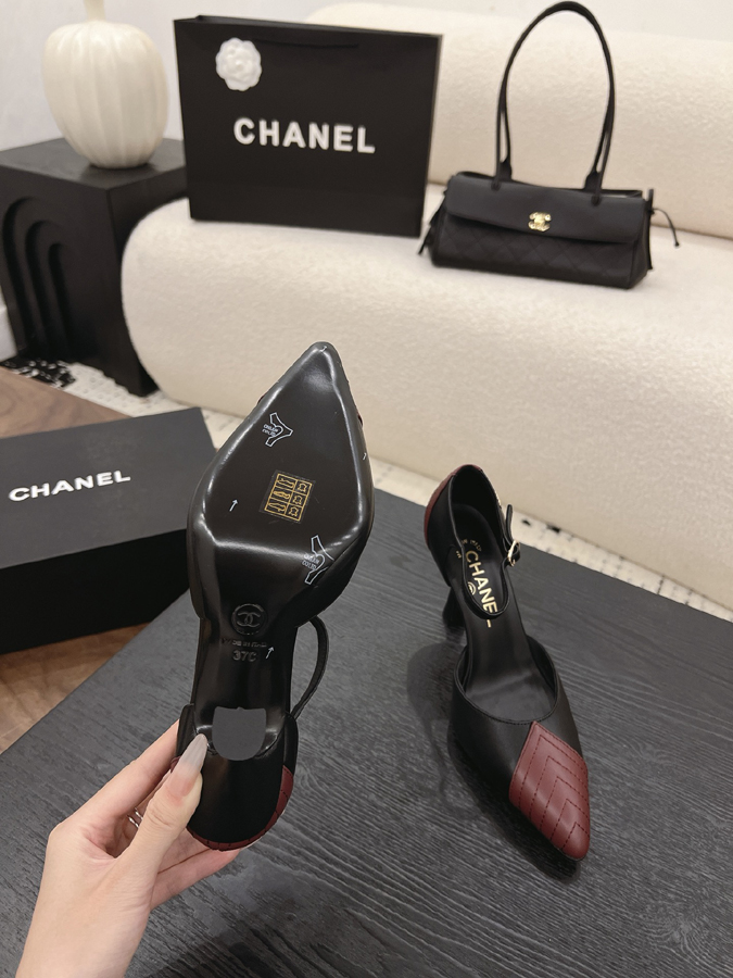 最高級シャネルスーパーコピー シャネル ブラック レッド スリングバック ヒール クロコ エナメル 靴 シャネル パンプス 黒 - 画像 (8)